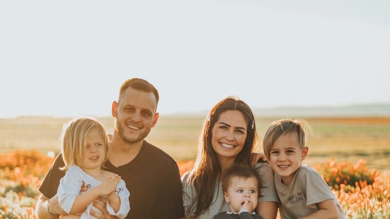A family together outdoors